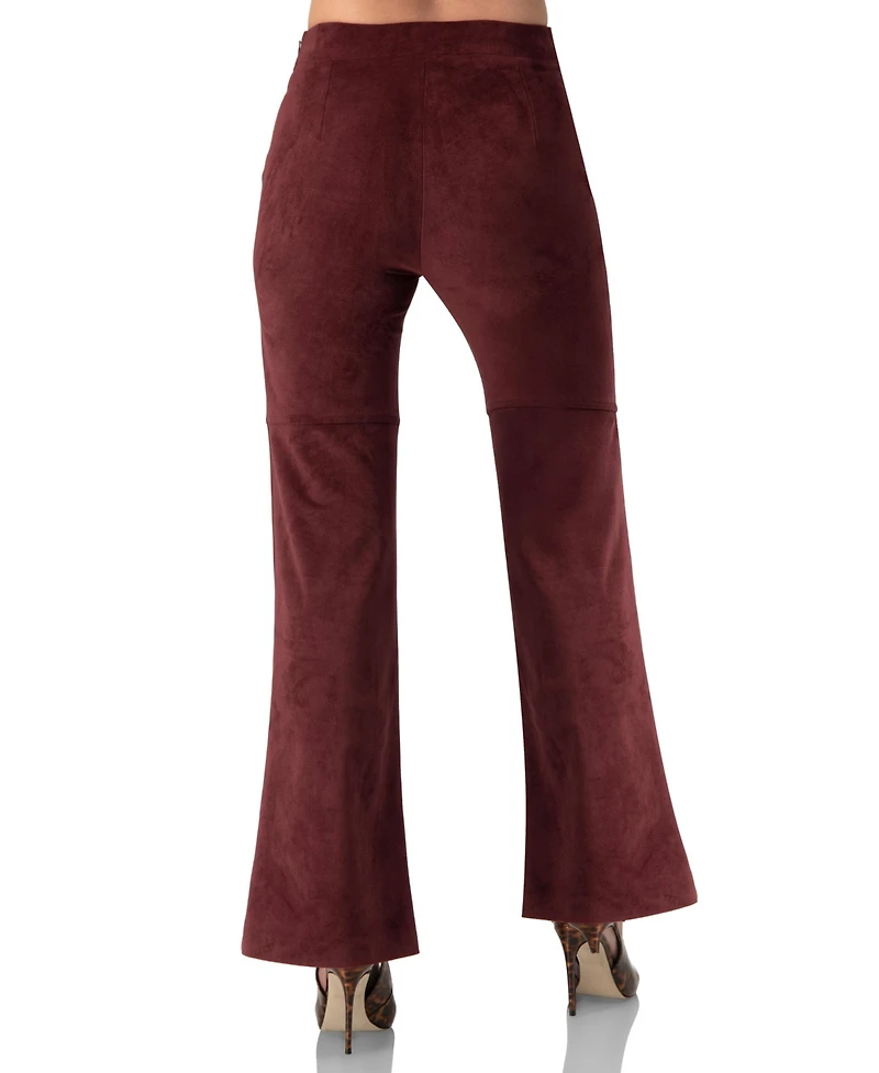 Ivonne Women's Straight-Leg Faux-Suede Pants