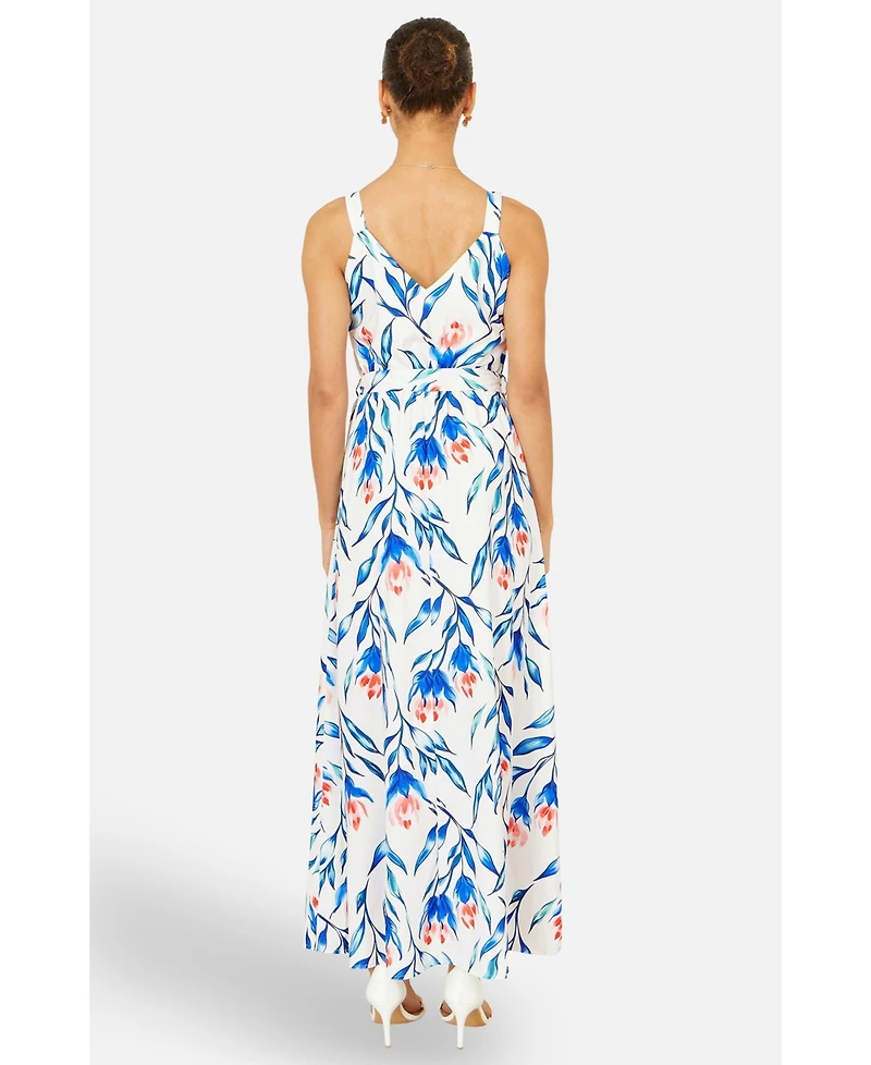Yumi Women's Floral Print Maxi Sun Dress