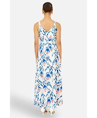 Yumi Women's Floral Print Maxi Sun Dress