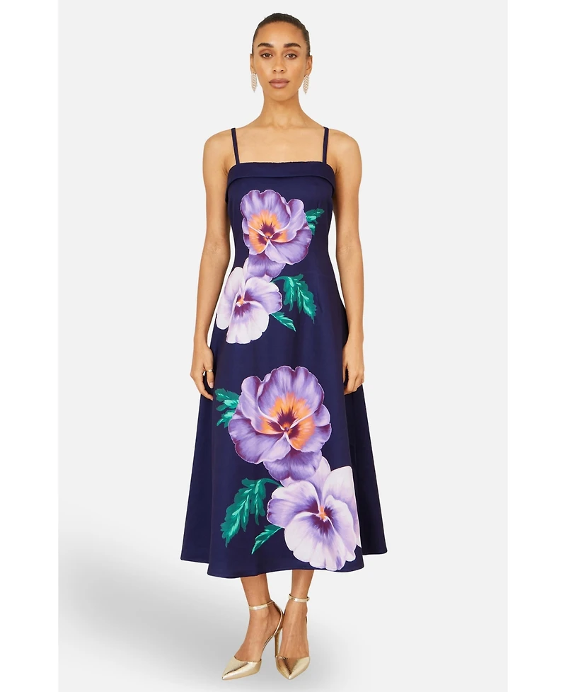 Yumi Women's Pansy Strappy Midi Dress