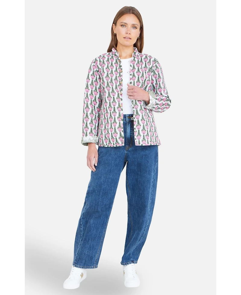 Yumi Women's Reversible Cotton Quilted Jacket