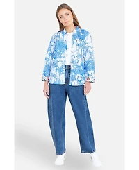 Yumi Women's Palm Reversible Cotton Quilted Jacket