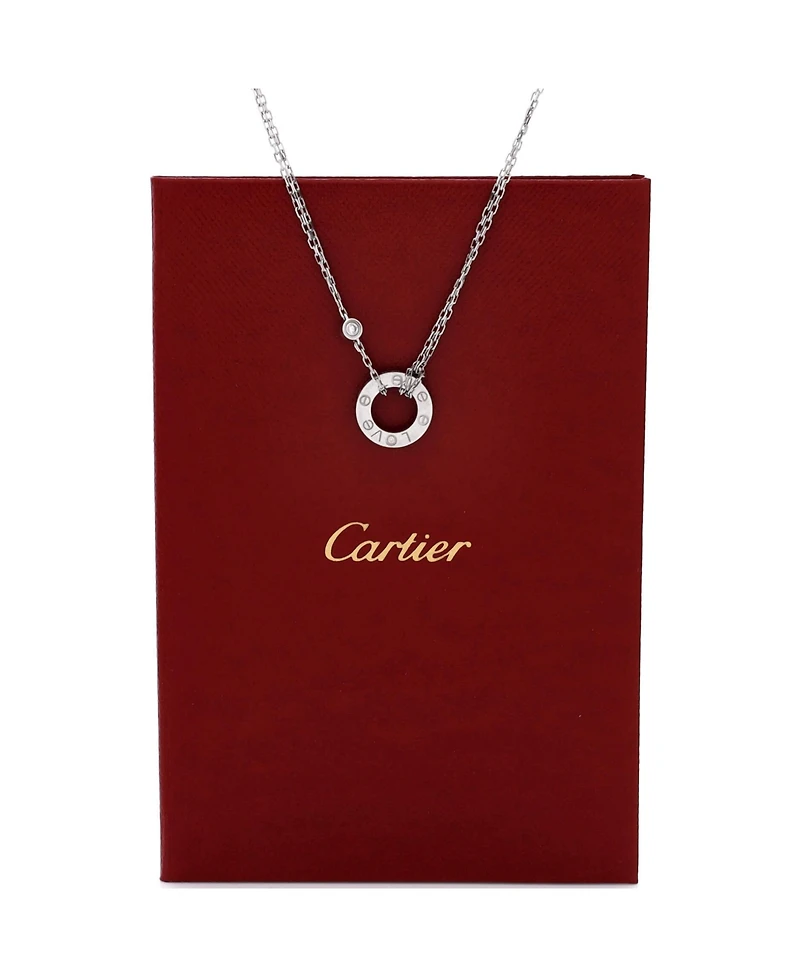 Pre-Owned Cartier 2 Diamonds Love Pendant Necklace