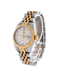 Pre-Owned Rolex Oyster Perpetual Datejust Automatic Watch in Stainless Steel and Gold with Diamond Markers 26mm