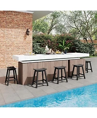 gaomon TrailBlaze Heavy-Duty Weatherproof Bar Stool – Outdoor Hdpe Counter-Height Patio Chair with Footrest, Durable Resin Seating for Balcony