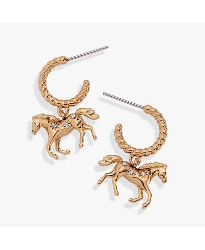 Alex and Ani Horse Huggie Hoop Earring