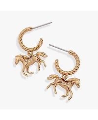 Alex and Ani Horse Huggie Hoop Earring