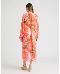 Nvlt Women's Long Shirt Dress with Raglan Sleeve