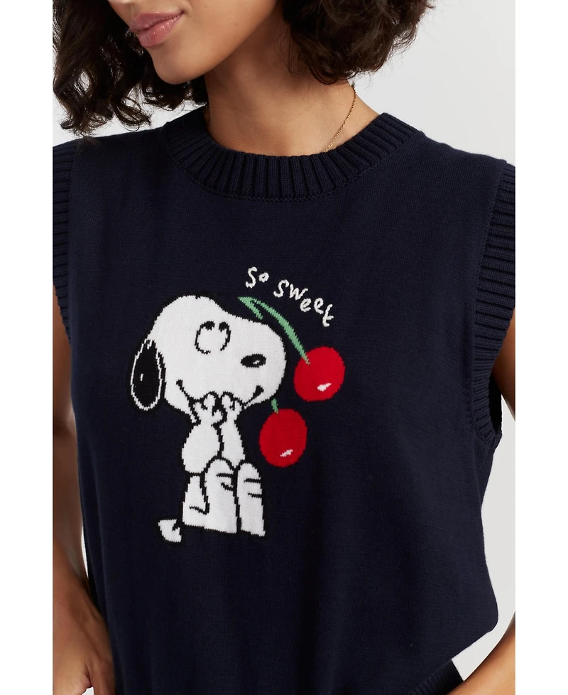 Chinti & Parker Women's Cotton Snoopy Cherry Tank