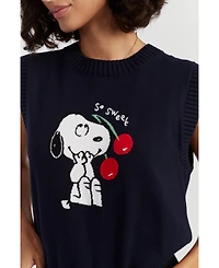 Chinti & Parker Women's Cotton Snoopy Cherry Tank