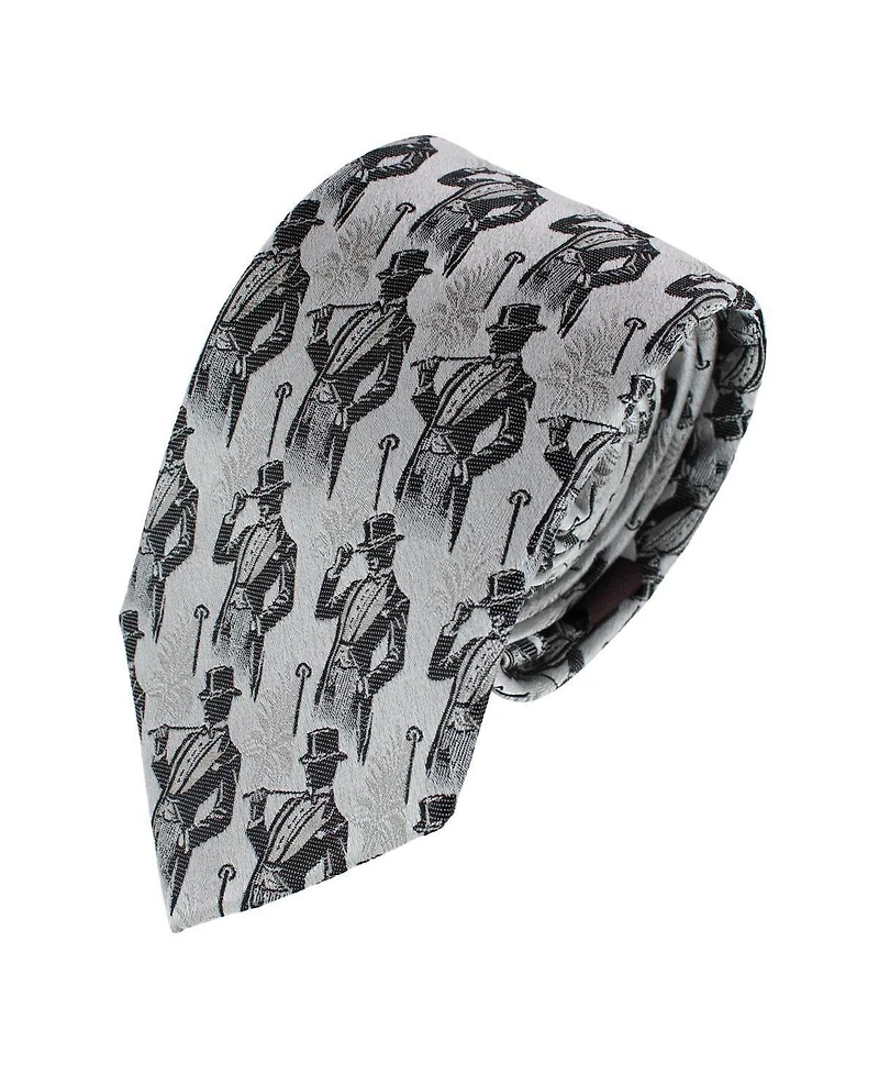 Trafalgar Ambrose Dapper Night Silk Formal End Suspenders and Necktie Set