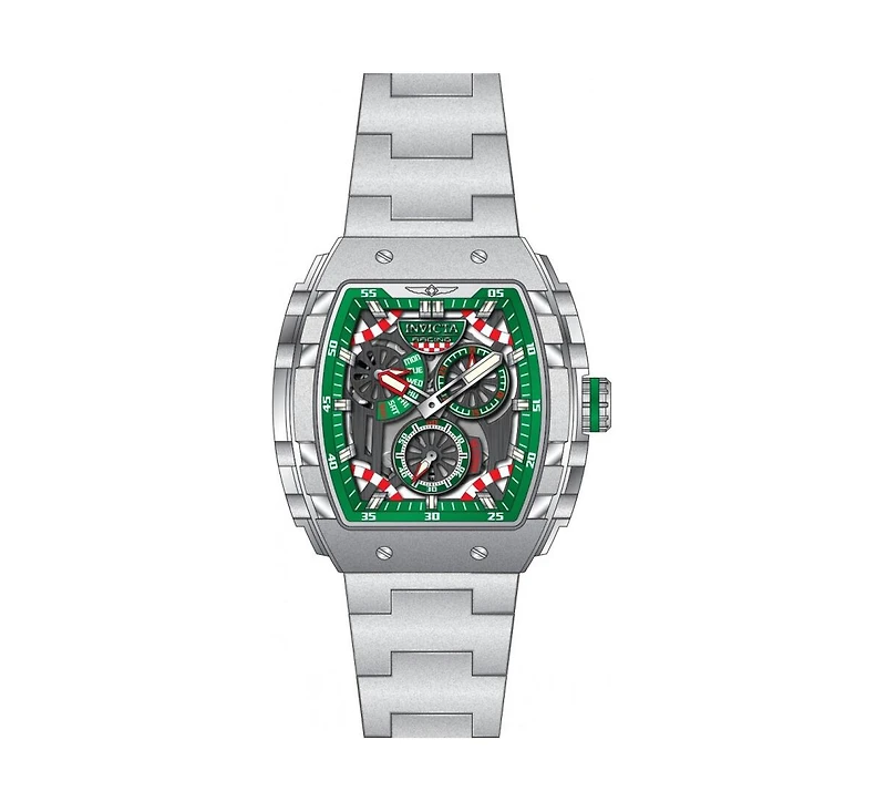 Invicta 49219 Invicta Racing Quartz VD86 Plastic, Skeleton, Metal Dial Watch