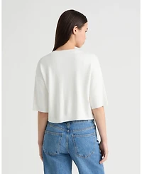 Nvlt Women's Sequined Short Sleeve Sweater