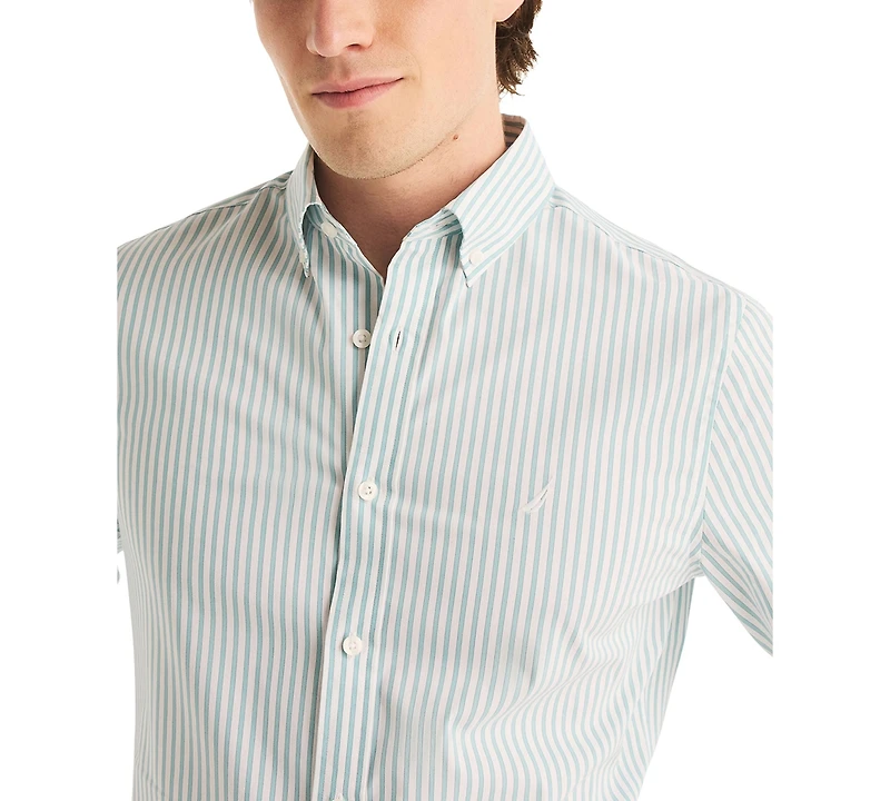 Nautica Men's Long-Sleeve Stripe Collared Shirt