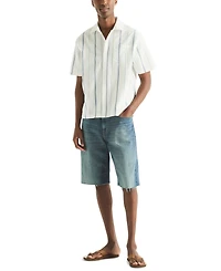 Nautica Men's Short-Sleeve Stripe Collared Shirt