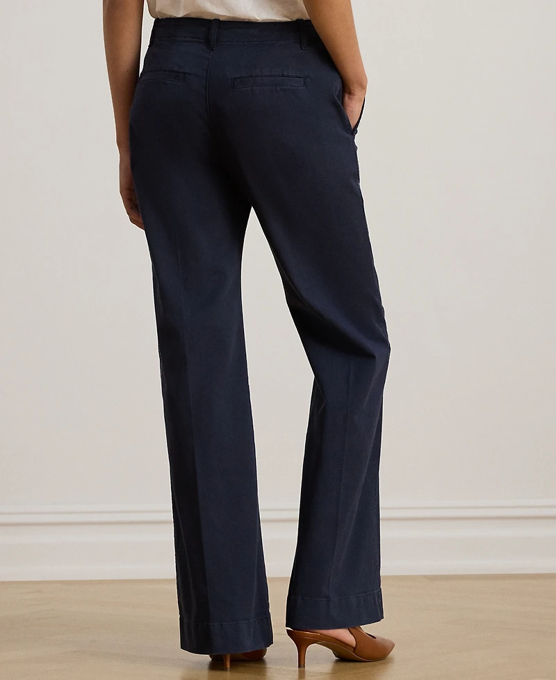 Lauren Ralph Petite High-Rise Flare Chino Pants