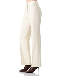 Ivonne Women's Straight-Leg Tailored Trousers in Natural Tone