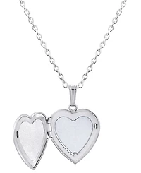 Macy's Created Sapphire (5/8 ct. t.w.) Locket Pendant Necklace Sterling Silver (Also Available Multi-Stones)