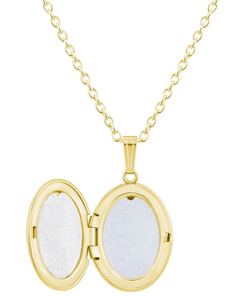 Macy's Created Sapphire (5/8 ct. t.w.) Pendant Necklace 14k Yellow Gold-Plated Sterling Silver (Also Available Multi-Stones)
