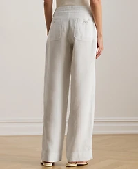 Lauren Ralph Wide-Leg 100% Linen Pants