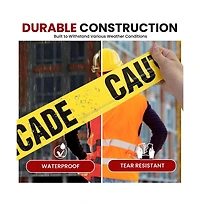 Pyle 656ft Caution Do Not Enter Barricade Tape Set - Yellow (PNECTX8) - 8 Pieces