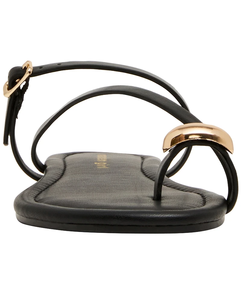 Madden Girl Women's Tune Embellished Strappy Slide Sandals