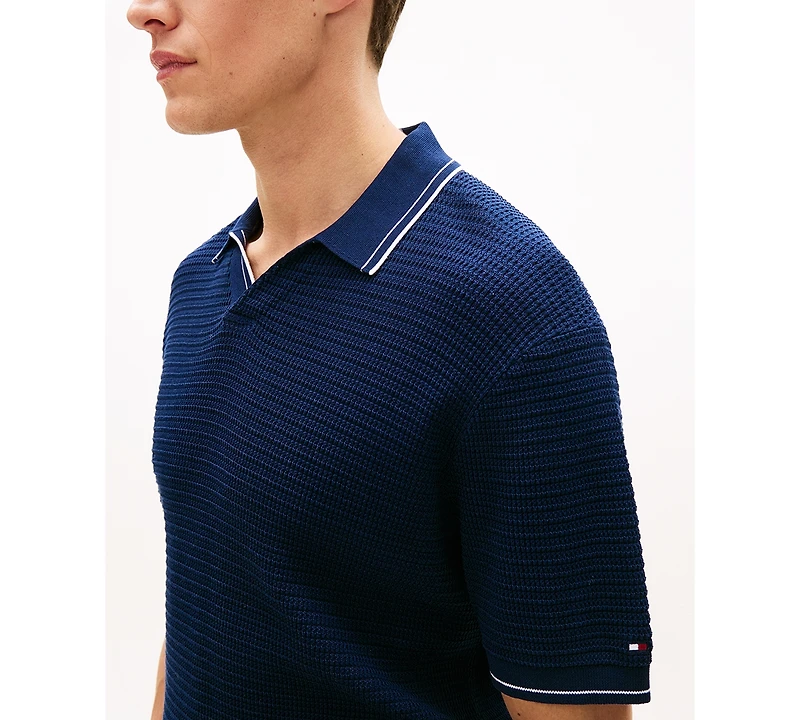 Tommy Hilfiger Men's Medium Texture Regular-Fit Polo Shirt
