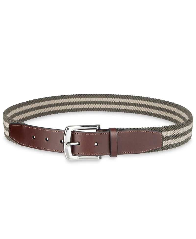 Cole Haan Men's Striped Stretch Cord Casual Belt