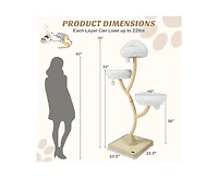 Aostirmotor 70" Cat Tower, 4-Layer Activity Tree with 3 Perches & Hanging Balls for Indoor Cats