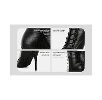 London Rag Womens Mesta Croco Textured Stiletto Boots