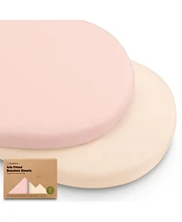 KeaBabies Bassinet Sheet for Baby Girls, Boys, 2-Pack Isla Fitted Sheets, Mattress Sheets