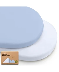 KeaBabies Bassinet Sheet for Baby Girls, Boys, 2-Pack Isla Fitted Sheets, Mattress Sheets