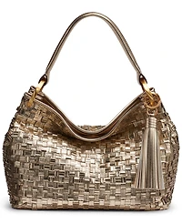 Donna Karan New York Glenwood Metallic Woven Small Shoulder Bag