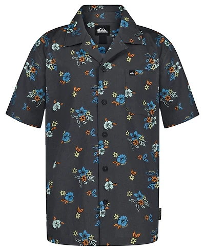 Quiksilver Boys' 8-20 Island Flowers Printed Button-Up Shirt