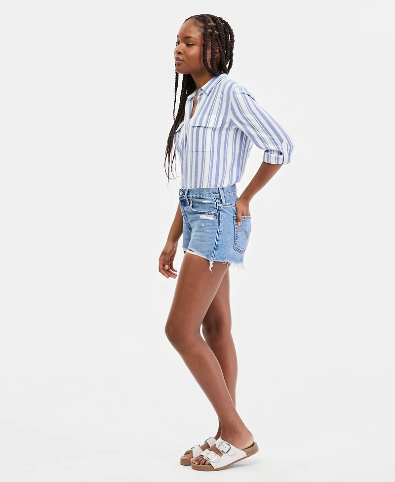 Levi's Women's 501 Button Fly High-Rise Denim Shorts