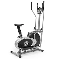 Plasma Fit Elliptical Machine Cross Trainer 2 in 1 Exercise Bike Cardio Fitness Home Gym Equipment
