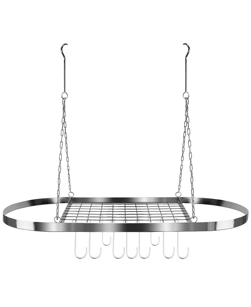 Sorbus Ceiling Mounted Pot Rack with Hooks
