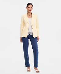 I.n.c. International Concepts Women's Two Button Fitted Waist Blazer, Macy's Exclusive