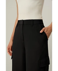 Lilysilk Women's Silk Crepe Cargo Pant