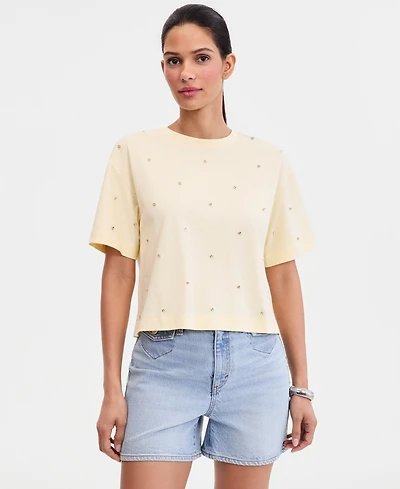 I.n.c. International Concepts Women's Embellished T-Shirt, Macy's Exclusive