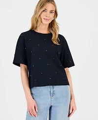 I.n.c. International Concepts Women's Embellished T-Shirt, Macy's Exclusive