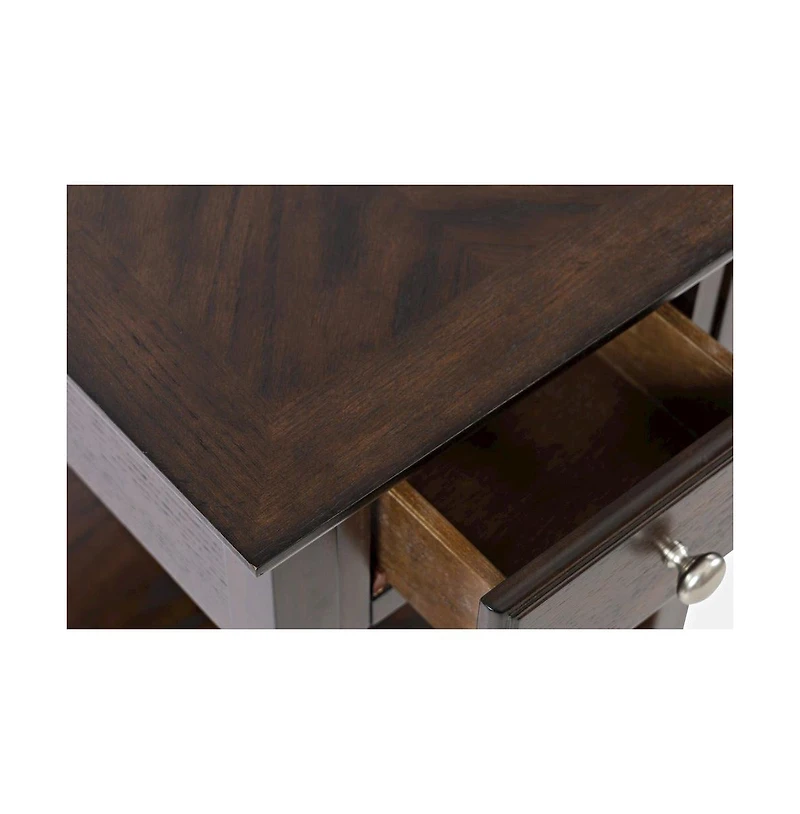 Modern Espresso Chairside End Table