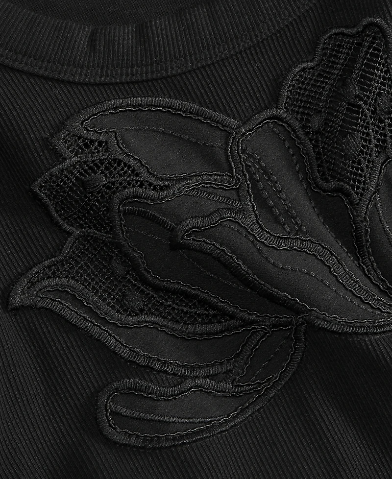 I.n.c. International Concepts Women's Lace-Trim Ribbed Tank, Macy's Exclusive
