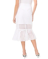 CeCe Women's Ruffle Tiered Midi Skirt