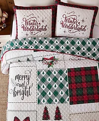 Avanti Patchwork Plaid Reversible -Pc. Quilt Set