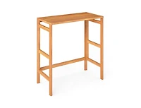 Slickblue Balcony Patio Bar Table in Acacia Wood with Slatted Top