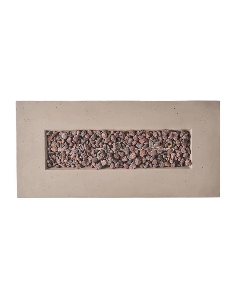 Simplie Fun Modern Concrete Fire Pit with 40K Btu for Indoor Warmth and Style