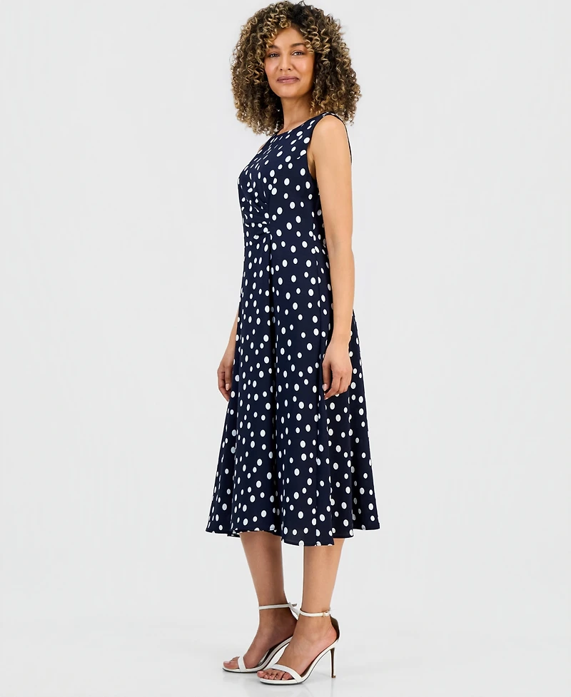Connected Petite Boat-Neck Midi Dress