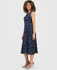 Connected Petite Boat-Neck Midi Dress