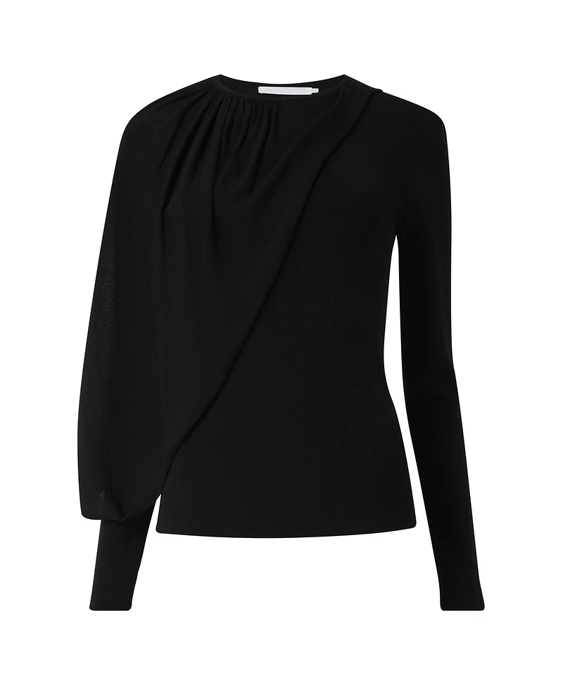 Leem Women's Knitted Scarf Detail Top